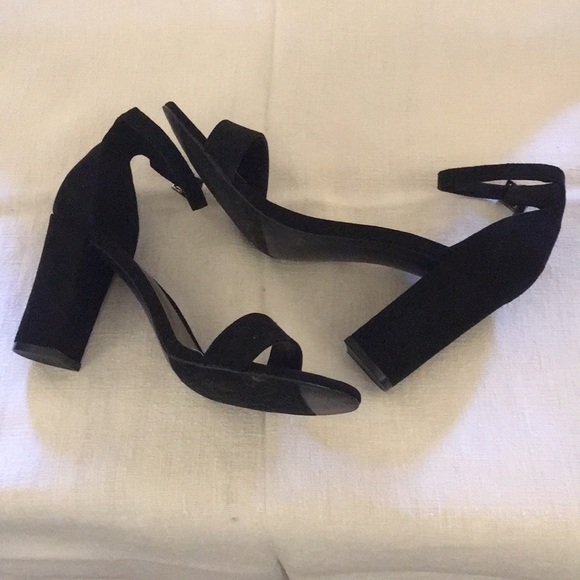 Worthington Black Suede Sandal NWB Size 8M 3” Heel - Picture 5 of 7